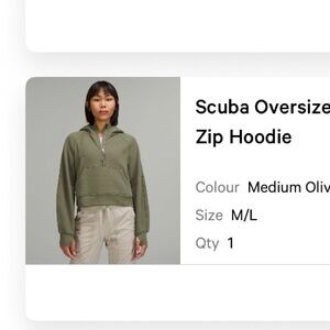 Lululemon scuba oversized half-zip hoodie